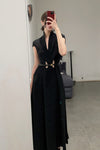 mame kurogouchi belt flare dress MM22SS DR023 black
